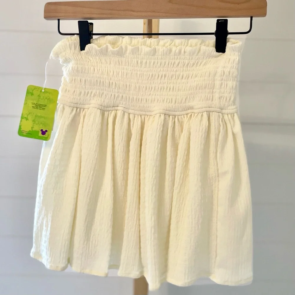 Girls' Stitch Smocked Waist Skirt -‎ Cream L